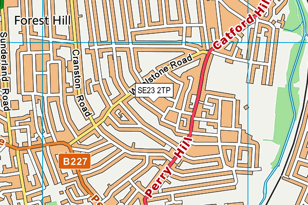 SE23 2TP map - OS VectorMap District (Ordnance Survey)