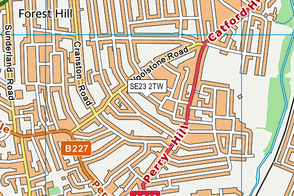 SE23 2TW map - OS VectorMap District (Ordnance Survey)