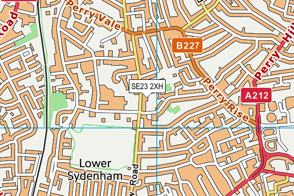 SE23 2XH map - OS VectorMap District (Ordnance Survey)