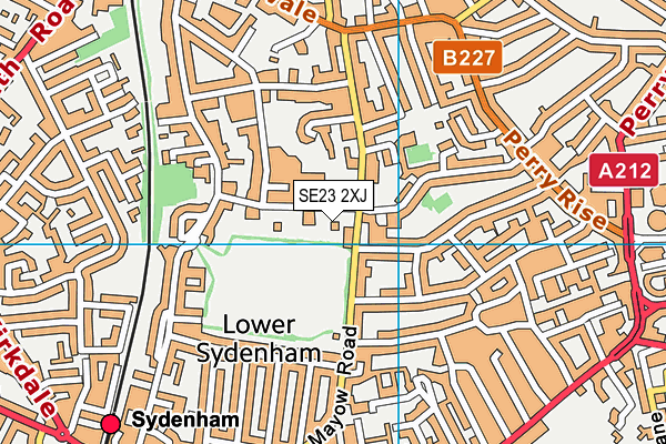 SE23 2XJ map - OS VectorMap District (Ordnance Survey)