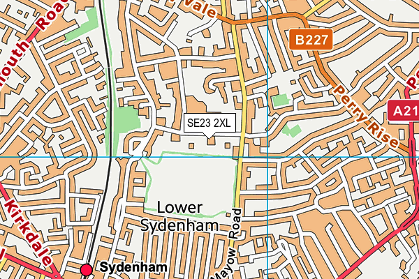 SE23 2XL map - OS VectorMap District (Ordnance Survey)