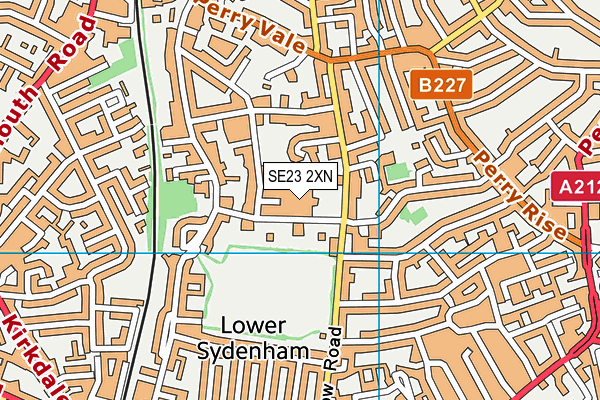 SE23 2XN map - OS VectorMap District (Ordnance Survey)