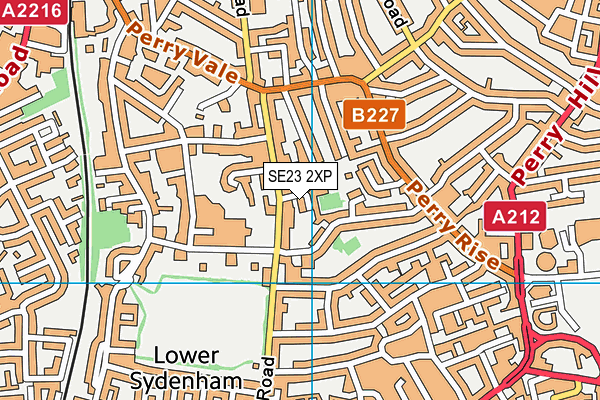 SE23 2XP map - OS VectorMap District (Ordnance Survey)