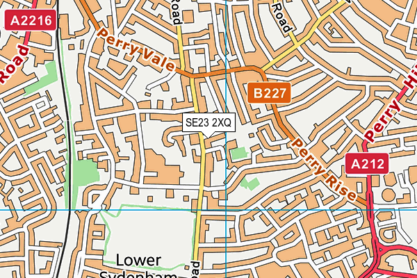 SE23 2XQ map - OS VectorMap District (Ordnance Survey)