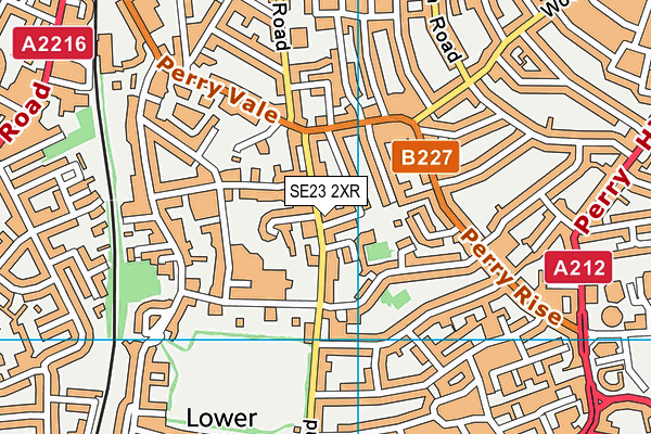 SE23 2XR map - OS VectorMap District (Ordnance Survey)