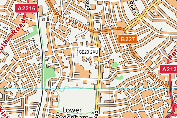 SE23 2XU map - OS VectorMap District (Ordnance Survey)