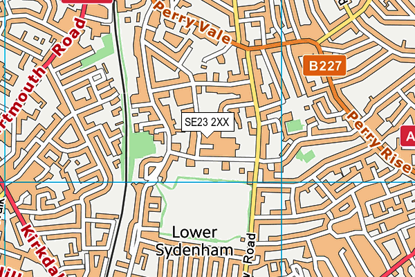 SE23 2XX map - OS VectorMap District (Ordnance Survey)