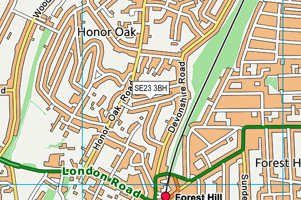 SE23 3BH map - OS VectorMap District (Ordnance Survey)