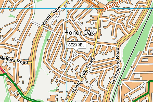 SE23 3BL map - OS VectorMap District (Ordnance Survey)