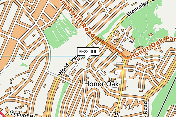 SE23 3DL map - OS VectorMap District (Ordnance Survey)