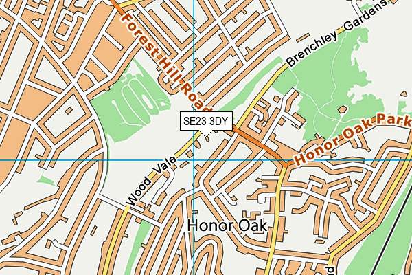 SE23 3DY map - OS VectorMap District (Ordnance Survey)
