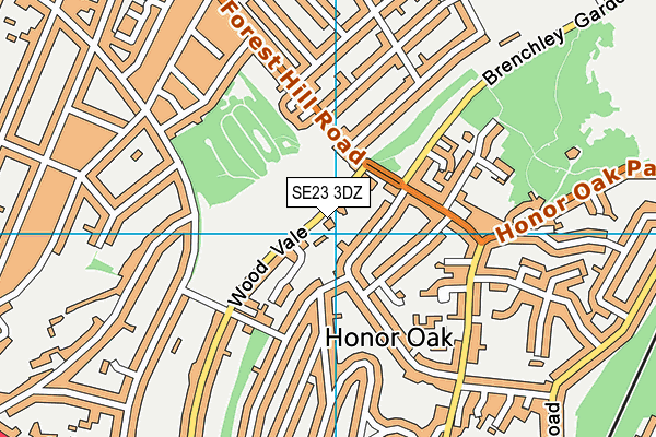 SE23 3DZ map - OS VectorMap District (Ordnance Survey)