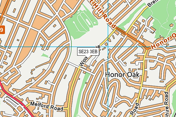 SE23 3EB map - OS VectorMap District (Ordnance Survey)