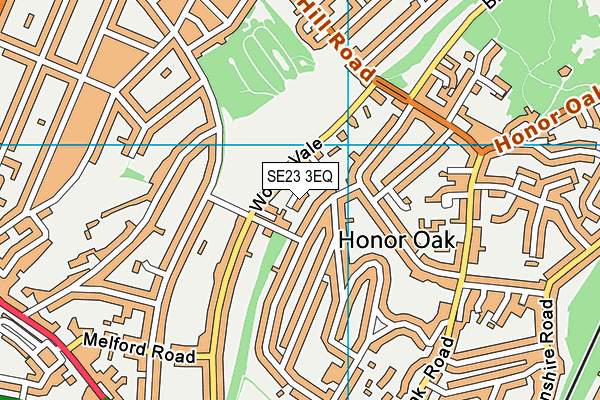 SE23 3EQ map - OS VectorMap District (Ordnance Survey)