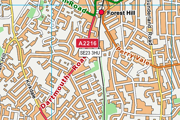 SE23 3HU map - OS VectorMap District (Ordnance Survey)