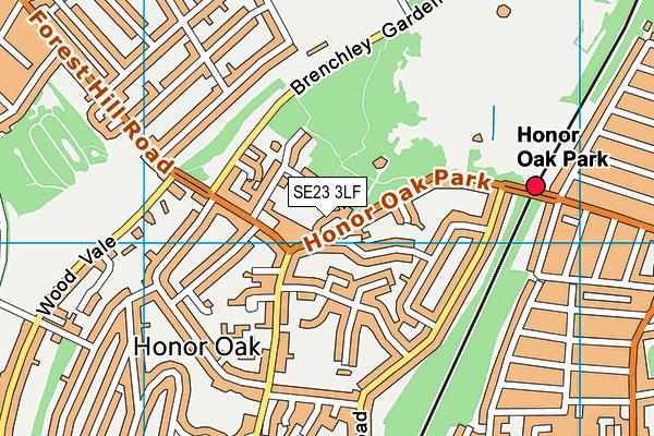 SE23 3LF map - OS VectorMap District (Ordnance Survey)