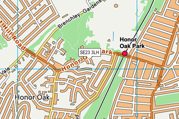 SE23 3LH map - OS VectorMap District (Ordnance Survey)