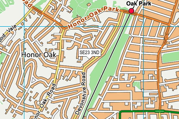 SE23 3ND map - OS VectorMap District (Ordnance Survey)