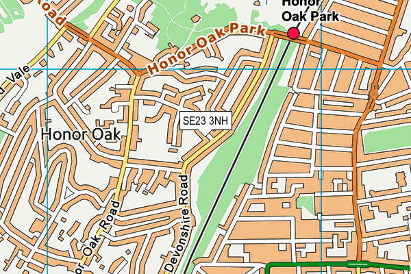 SE23 3NH map - OS VectorMap District (Ordnance Survey)