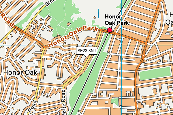 SE23 3NJ map - OS VectorMap District (Ordnance Survey)