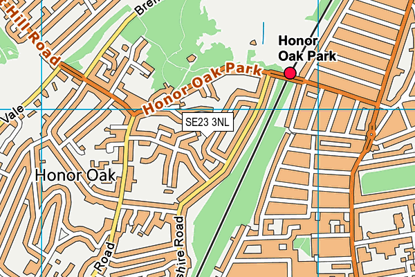 SE23 3NL map - OS VectorMap District (Ordnance Survey)