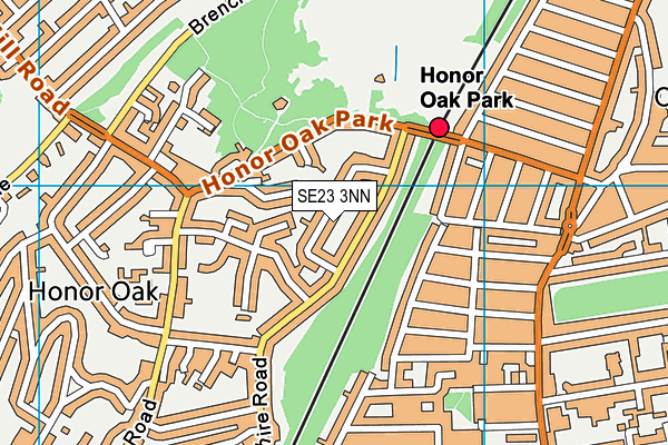 SE23 3NN map - OS VectorMap District (Ordnance Survey)