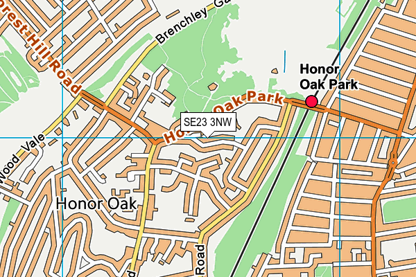 SE23 3NW map - OS VectorMap District (Ordnance Survey)