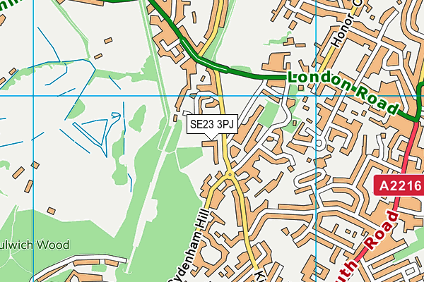 SE23 3PJ map - OS VectorMap District (Ordnance Survey)