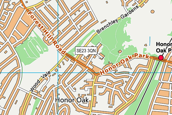 SE23 3QN map - OS VectorMap District (Ordnance Survey)