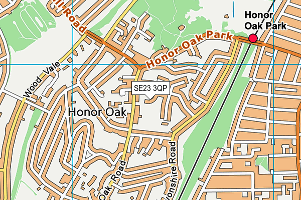 SE23 3QP map - OS VectorMap District (Ordnance Survey)
