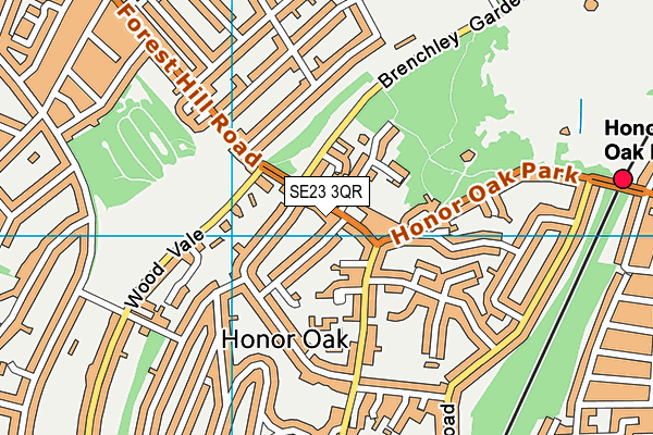 SE23 3QR map - OS VectorMap District (Ordnance Survey)