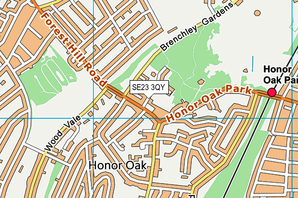 SE23 3QY map - OS VectorMap District (Ordnance Survey)