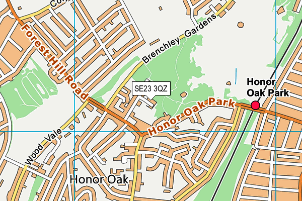 SE23 3QZ map - OS VectorMap District (Ordnance Survey)