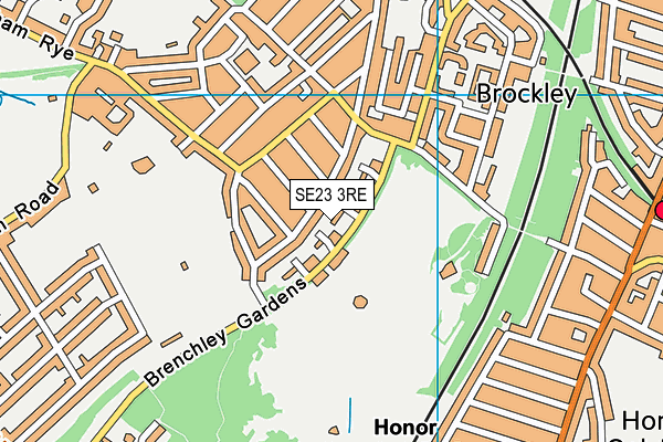 SE23 3RE map - OS VectorMap District (Ordnance Survey)