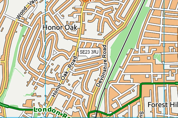 SE23 3RJ map - OS VectorMap District (Ordnance Survey)