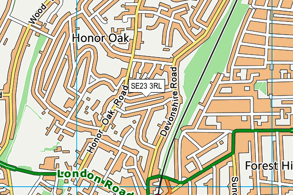 SE23 3RL map - OS VectorMap District (Ordnance Survey)