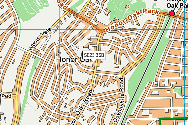 SE23 3SB map - OS VectorMap District (Ordnance Survey)