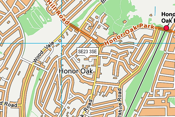 SE23 3SE map - OS VectorMap District (Ordnance Survey)