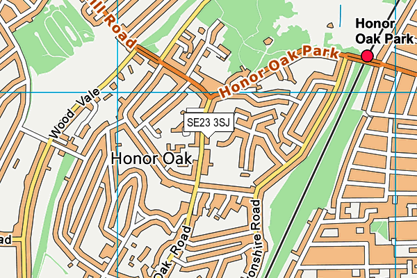 SE23 3SJ map - OS VectorMap District (Ordnance Survey)