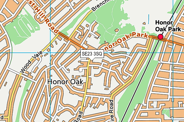 SE23 3SQ map - OS VectorMap District (Ordnance Survey)
