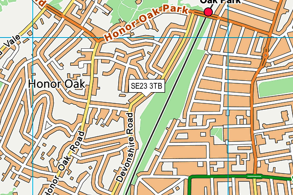 SE23 3TB map - OS VectorMap District (Ordnance Survey)