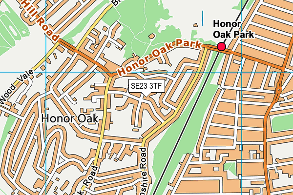 SE23 3TF map - OS VectorMap District (Ordnance Survey)