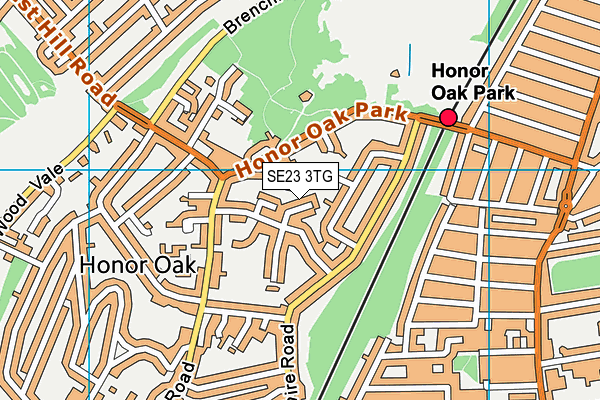 SE23 3TG map - OS VectorMap District (Ordnance Survey)