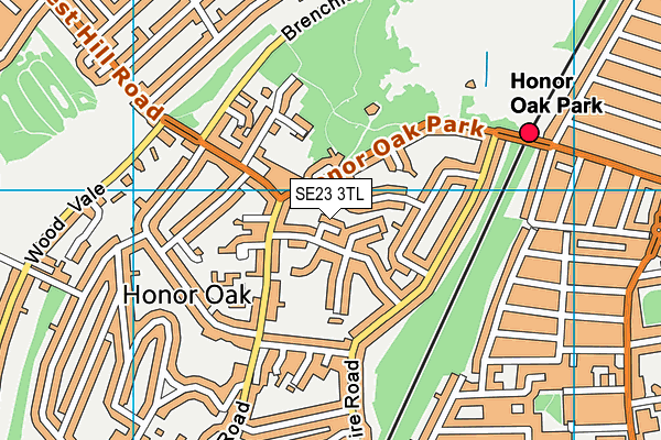 SE23 3TL map - OS VectorMap District (Ordnance Survey)