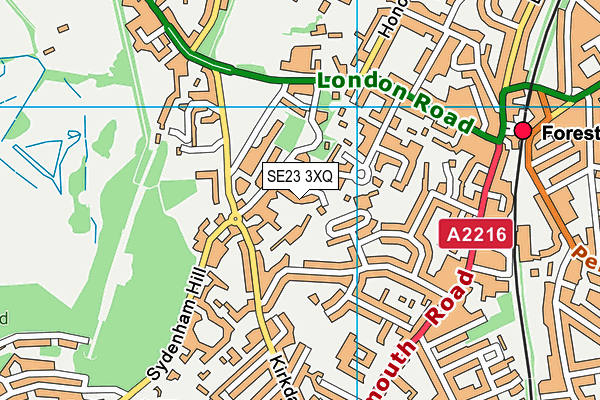 SE23 3XQ map - OS VectorMap District (Ordnance Survey)