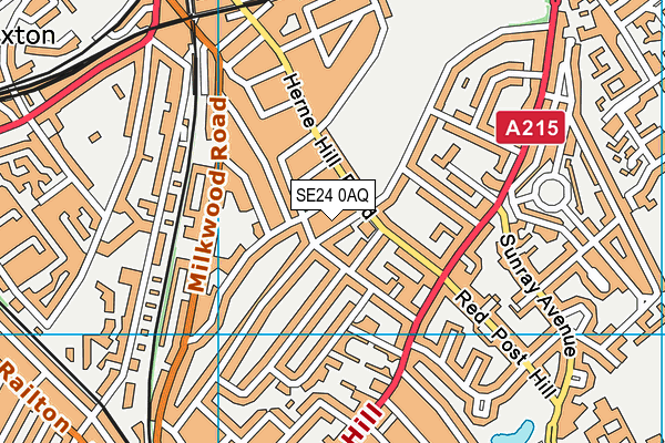 Herne Hill Lifestyle Centre map (SE24 0AQ) - OS VectorMap District (Ordnance Survey)