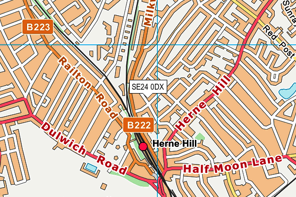 SE24 0DX map - OS VectorMap District (Ordnance Survey)