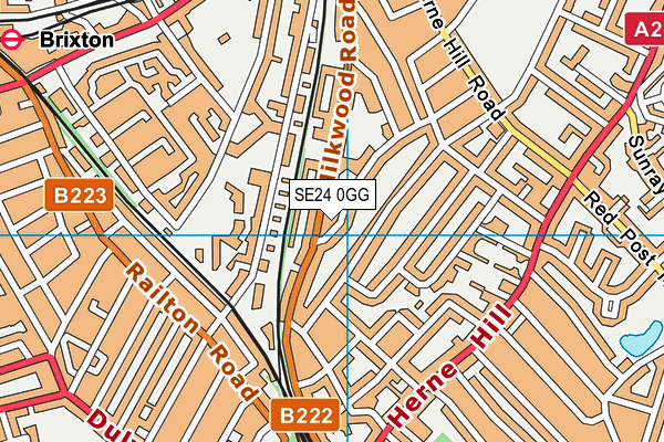 SE24 0GG map - OS VectorMap District (Ordnance Survey)