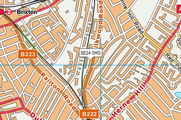 SE24 0HG map - OS VectorMap District (Ordnance Survey)