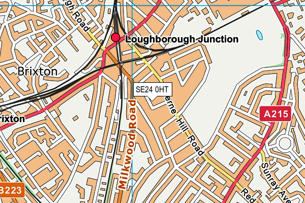 SE24 0HT map - OS VectorMap District (Ordnance Survey)